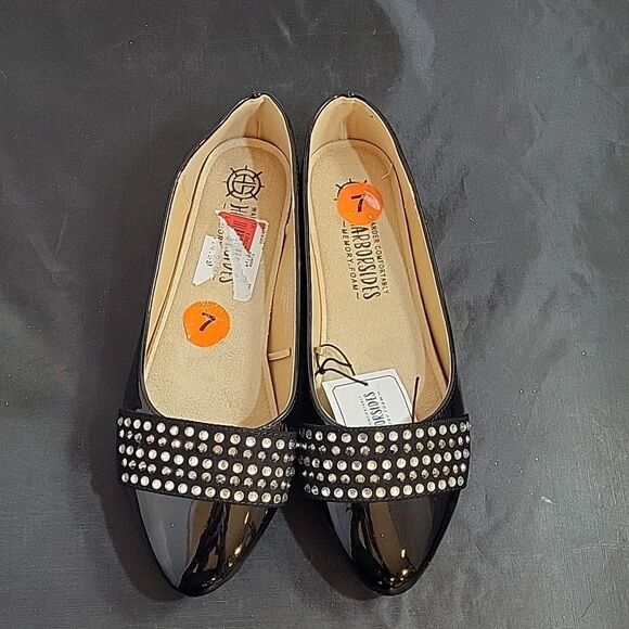 BRAND NEW HARBORSIDE RHINESTONES EMBELLISHMENTS SLIDES BALLET FLATS SHOE - Picture 4 of 12
